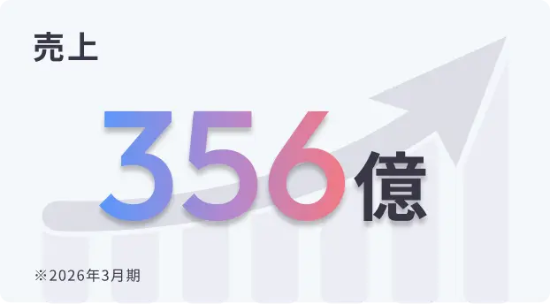 売上：356億（2026年3月期）