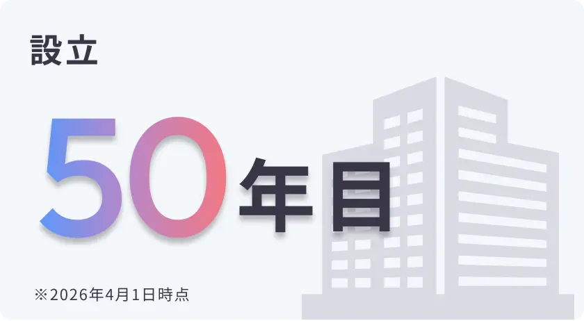 設立：50年目（2026年4月1日時点）