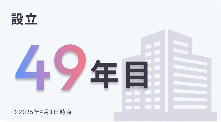 設立：49年目（2025年4月1日時点）