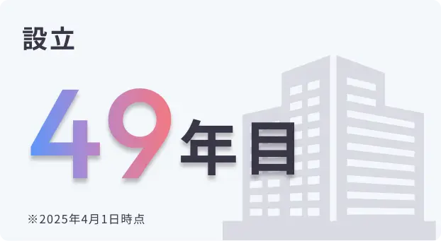 設立：49年目（2025年4月1日時点）