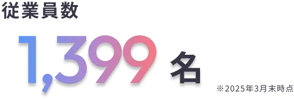 従業員数：1,399名（2025年3月末時点）
