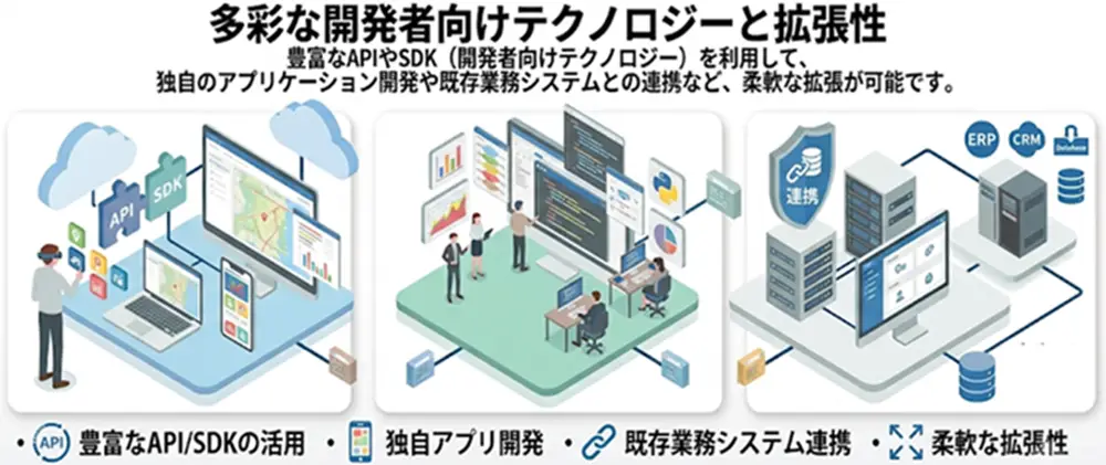ArcGIS「多彩な開発者向けテクノロジーと拡張性」