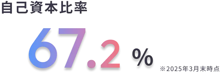 自己資本比率：67.2%（2025年3月末時点）
